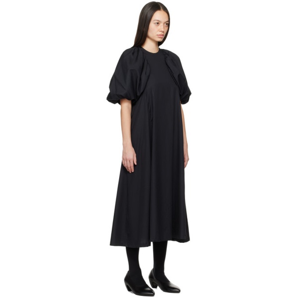  느와 케이 니노미야 Noir Kei Ninomiya Black Puff Sleeve Midi Dress 241672F054002
