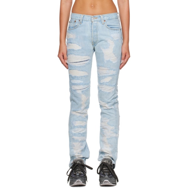  NotSoNormal Blue Destroyed Jeans 222438F069002