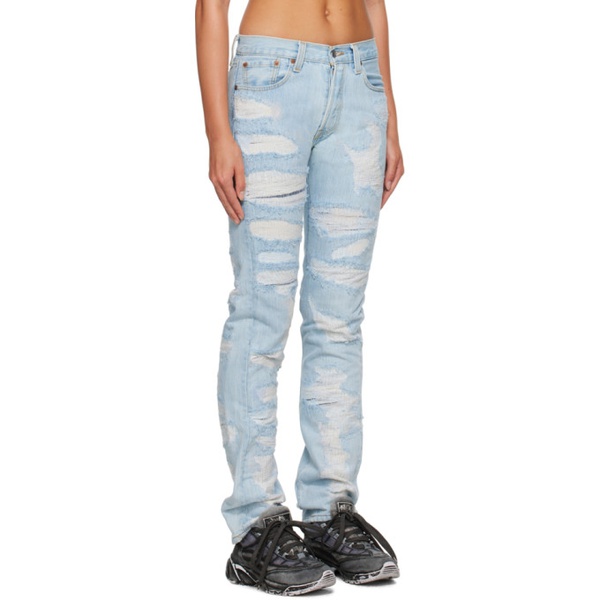  NotSoNormal Blue Destroyed Jeans 222438F069002
