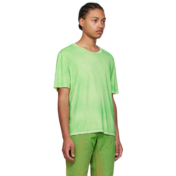  NotSoNormal Green Sprayed T-Shirt 231438M213000
