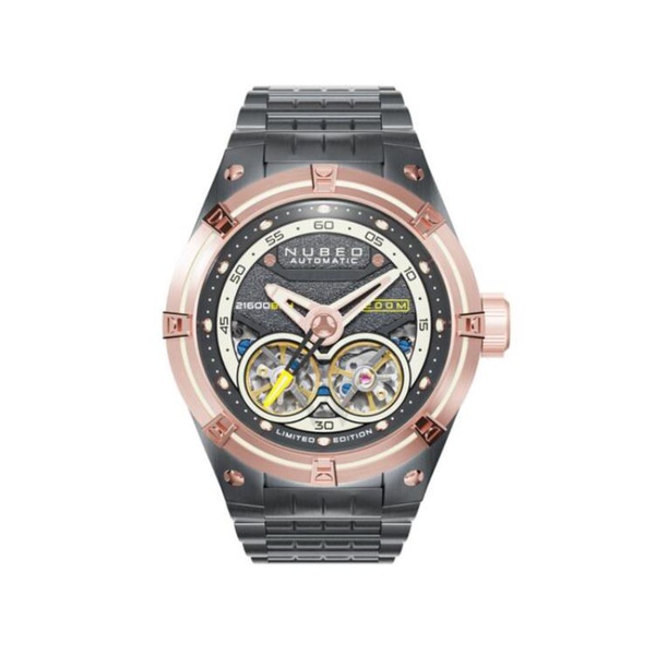  Nubeo MEN'S Galileo Stainless Steel Grey Dial Watch NB-6070-55