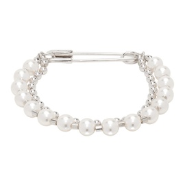 넘버링 Numbering Silver & White #9909 Bracelet 241439F020008