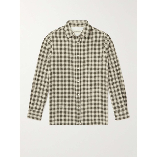  OFFICINE GEENEERALE Alex Checked Herringbone Cotton Shirt 1647597314261458