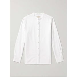 OFFICINE GEENEERALE Gaston Grandad-Collar Cotton-Seersucker Shirt 1647597323989382