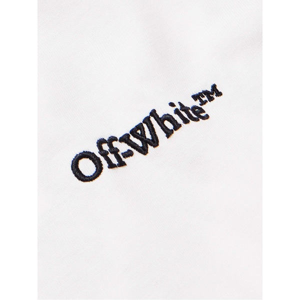  오프화이트 OFF-WHITE Logo-Embroidered Cotton-Jersey T-Shirt 1647597321240410