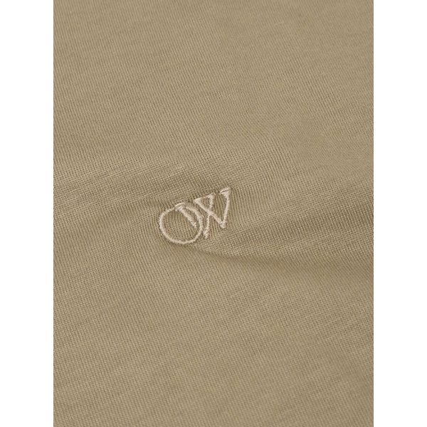  오프화이트 OFF-WHITE Logo-Embroidered Cotton-Jersey T-Shirt 1647597314995932