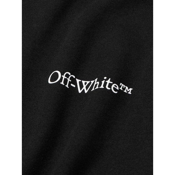  오프화이트 OFF-WHITE Slim-Fit Logo-Print Cotton-Jersey T-Shirt 1647597315003148