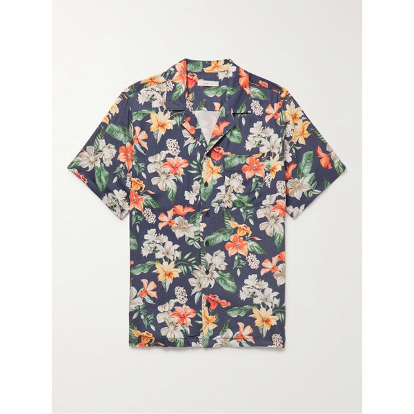  ONIA Camp-Collar Floral-Print Twill Shirt 1647597302341052