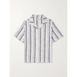 ONIA Vacation Camp-Collar Striped Cotton Shirt 1647597323780376