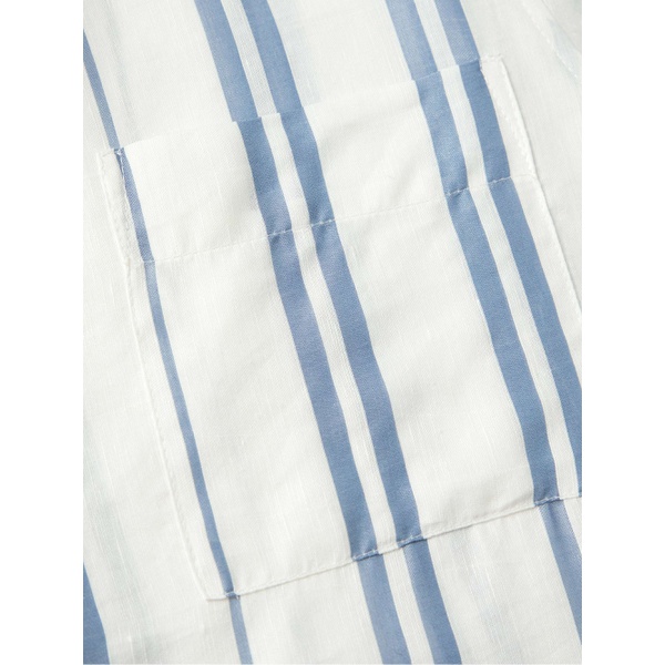  ONIA Air Convertible-Collar Striped Woven Shirt 42247633208951069