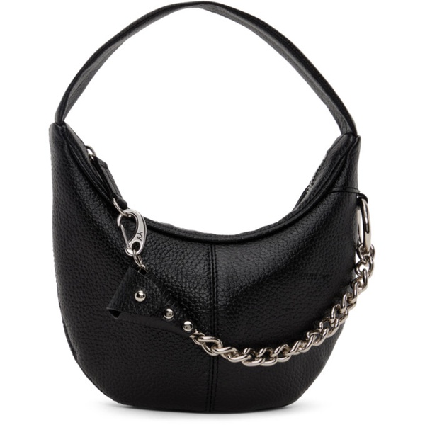  OPEN YY Black Leather Moto Mini Bag 241731F048001