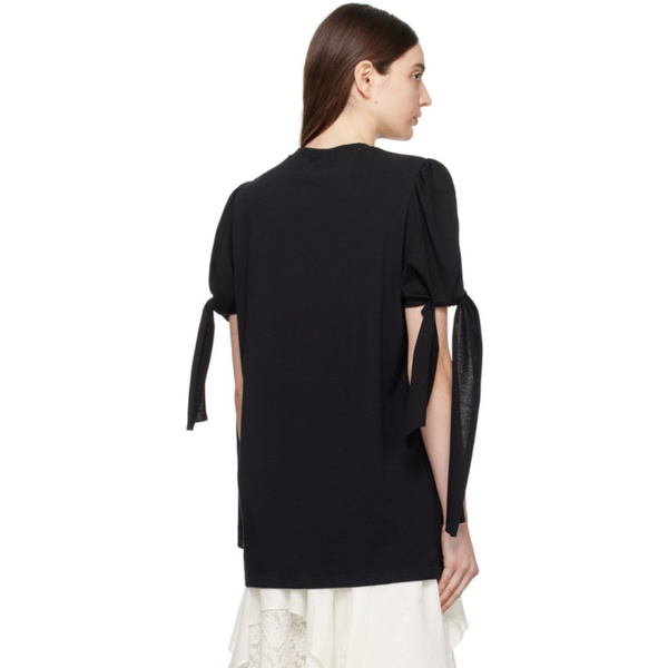 OPEN YY Black Knotted T-Shirt 241731F110002