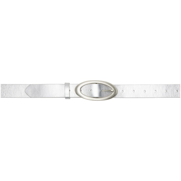  OPEN YY Silver Oval Buckle Belt 241731F001001