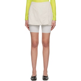 OPEN YY Gray Layered Skirt Shorts 231731F088002