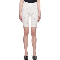 OPEN YY White Floral Shorts 231731F088007