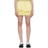 OPEN YY Yellow Layered Miniskirt 231731F090009