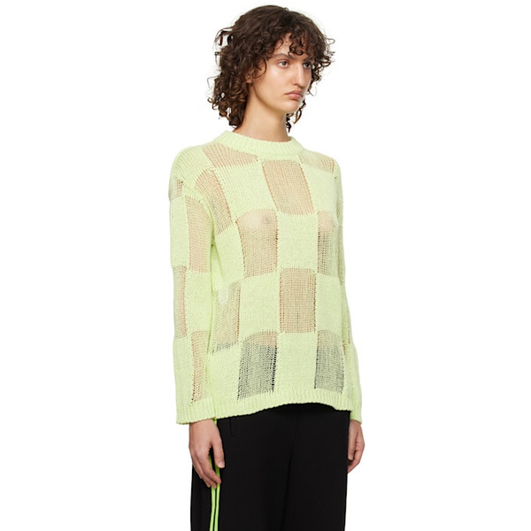  OPEN YY Green Check Sweater 231731F096015