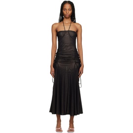 ORIENS Black Ellipse Maxi Dress 231551F055001