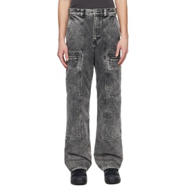 OUAT Black Cargo Jeans 241206M186001