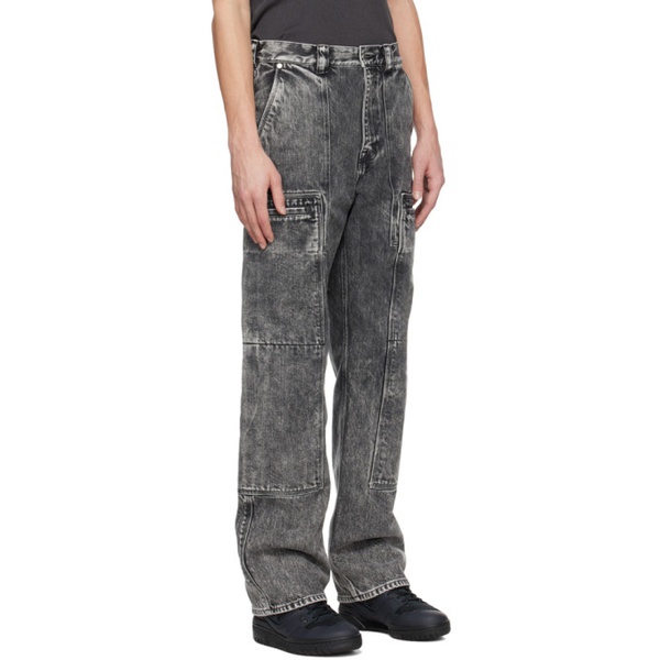  OUAT Black Cargo Jeans 241206M186001