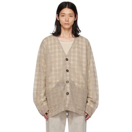 아워 레가시 OUR LEGACY Gray Check Cardigan 231803M200006