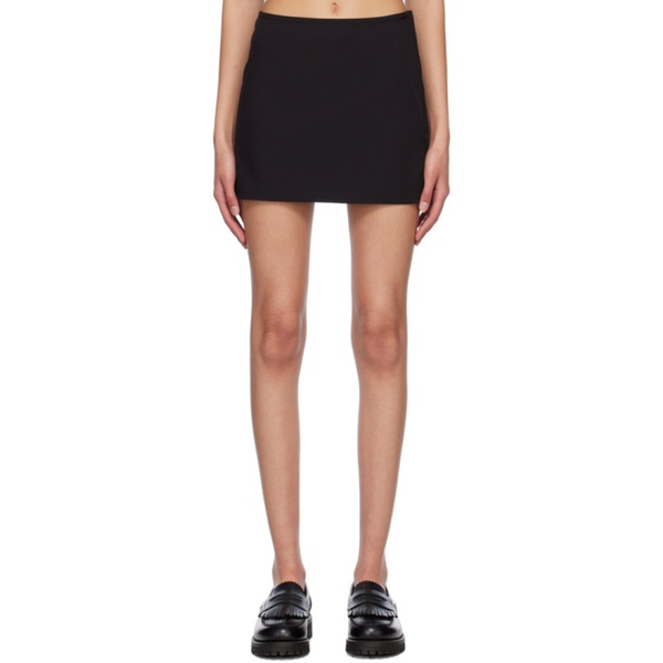  아워 레가시 OUR LEGACY Black Side Stripe Miniskirt 231803F090002