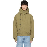 아워 레가시 OUR LEGACY Khaki Flight Hood Jacket 241803M180007