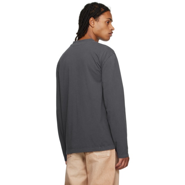  아워 레가시 OUR LEGACY Gray Twisted Long Sleeve T-Shirt 232803M213003