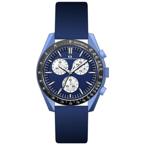  Oceanaut MEN'S Orbit Chronograph Leather Blue Dial Watch OC7584