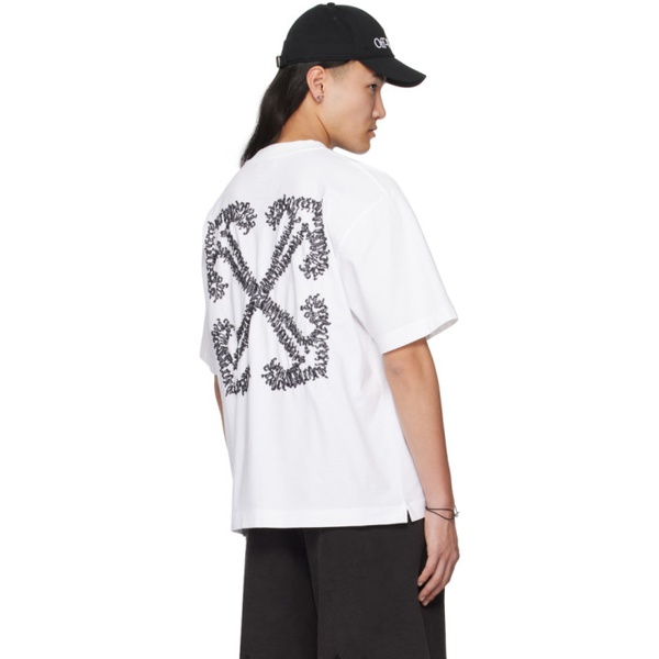  오프화이트 Off-White White Tattoo Arrow Skate T-Shirt 241607M213023