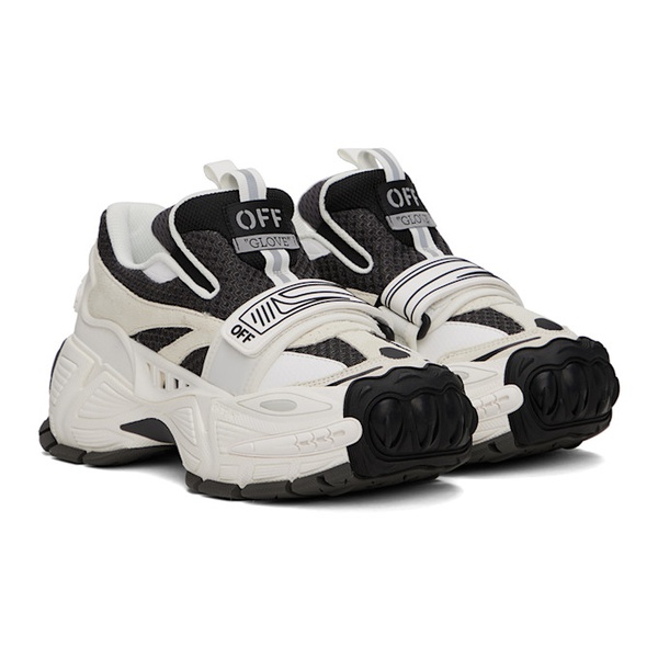  오프화이트 Off-White White & Black Glove Slip On Sneakers 241607F128007