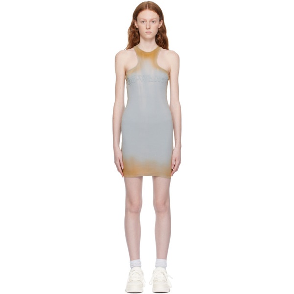  오프화이트 Off-White Blue & Tan Laundry Minidress 231607F052010