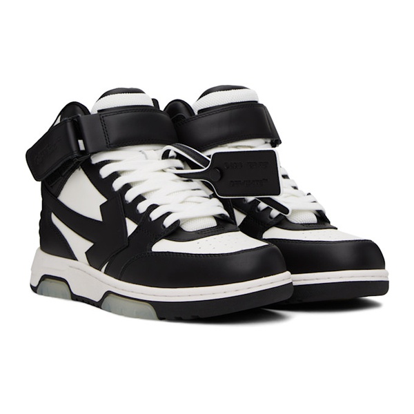  오프화이트 Off-White White & Black Out Of Office Sneakers 241607M236007