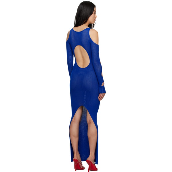  오프화이트 Off-White Blue Hole Net Maxi Dress 231607F055011
