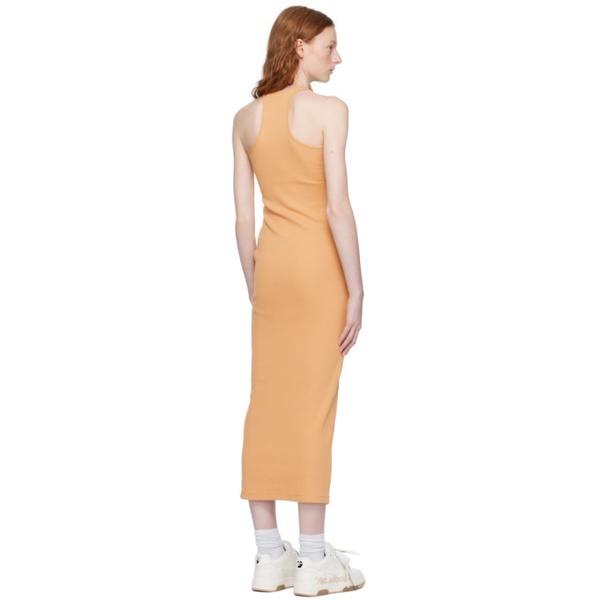  오프화이트 Off-White Orange Printed Midi Dress 231607F054005