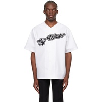 오프화이트 Off-White White Embroidered Shirt 241607M192002