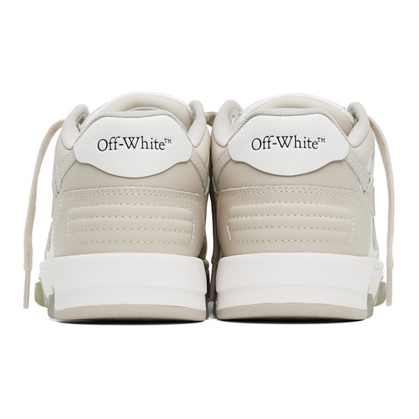  오프화이트 Off-White White & Beige Out Of Office Sneakers 242607F128011