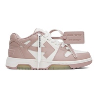 오프화이트 Off-White White & Pink Out Of Office Sneakers 242607F128013