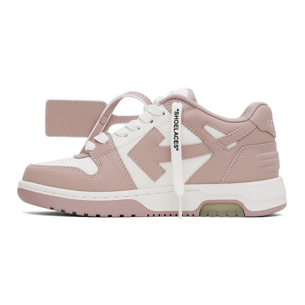  오프화이트 Off-White White & Pink Out Of Office Sneakers 242607F128013