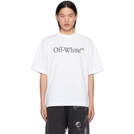 오프화이트 Off-White White Big Bookish Skate T-Shirt 242607M213008