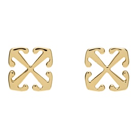 오프화이트 Off-White Gold Mini Arrow Earrings 242607F022000