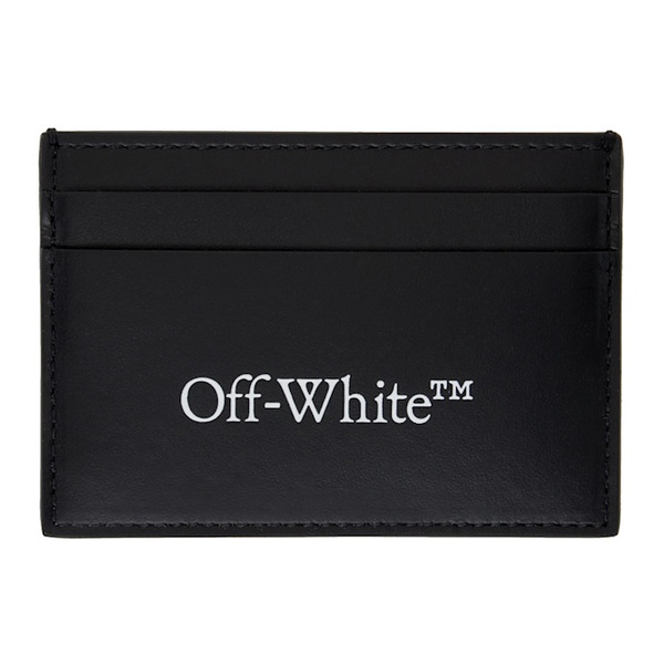  오프화이트 Off-White Black Bookish Card Holder 242607M163000