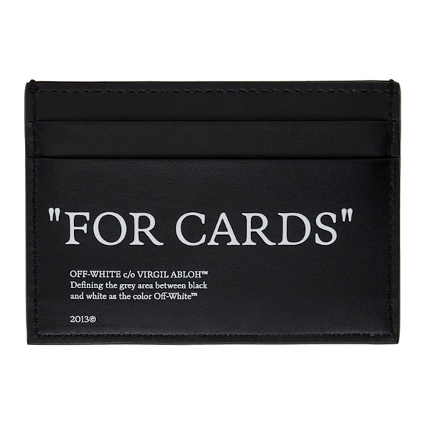  오프화이트 Off-White Black Quote Card Holder 242607F037000