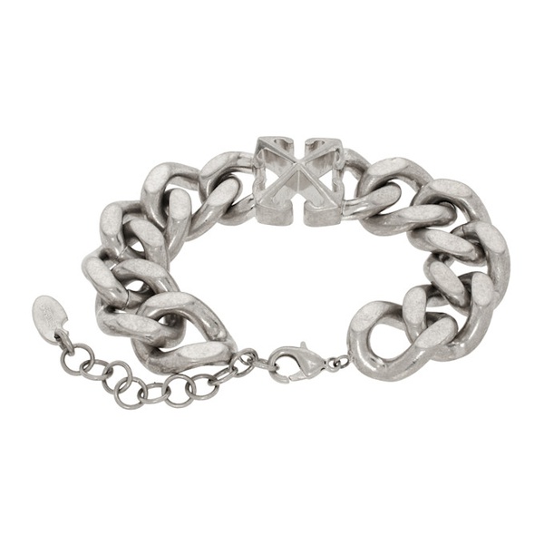  오프화이트 Off-White Silver Arrow Chained Bracelet 242607M142000