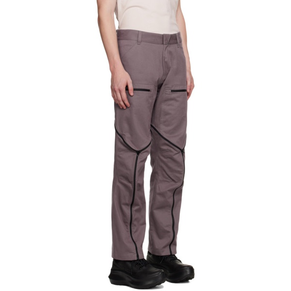  Olly Shinder Purple Tri Zip Cargo Pants 232077M188000