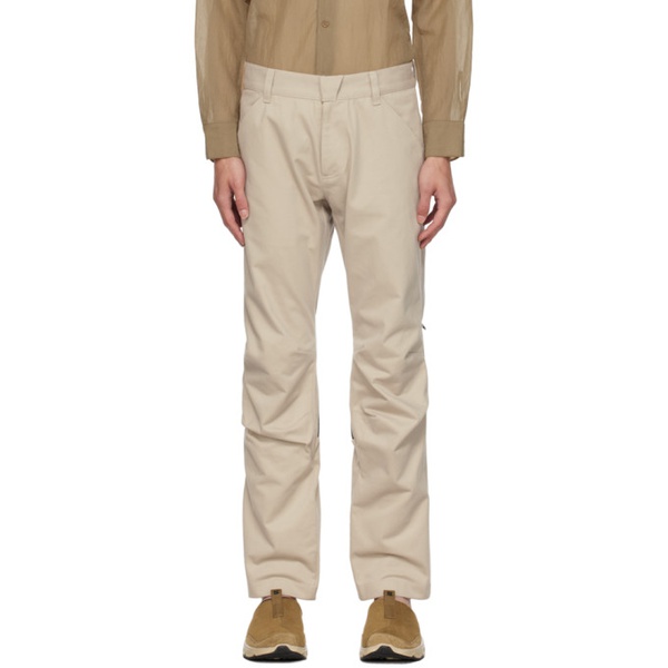  Olly Shinder Beige Zip Trousers 232077M191003