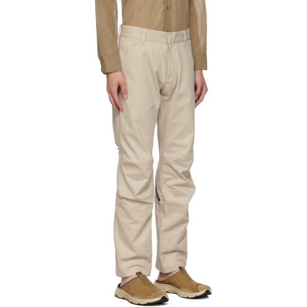  Olly Shinder Beige Zip Trousers 232077M191003