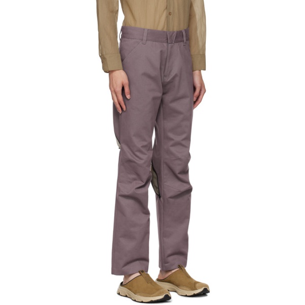  Olly Shinder Purple Zip Trousers 232077M191004
