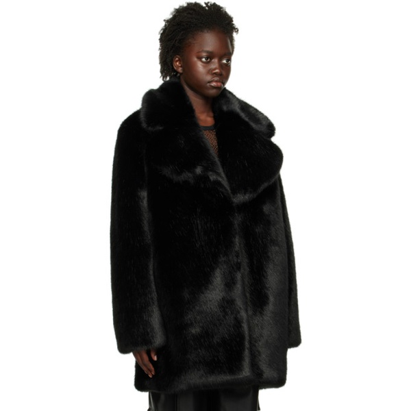  Ol?nich Black Cropped Faux-Fur Coat 222958F059004