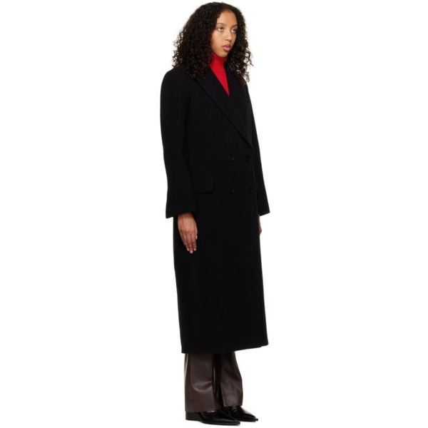  Ol?nich Black Double-Breasted Coat 222958F059005
